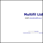 Screen shot of the Multifil Ltd website.