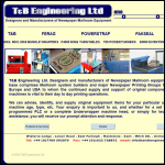 Screen shot of the T & B Engineering Ltd website.