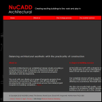 Screen shot of the Nucadd Ltd website.