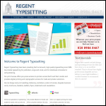 Screen shot of the Regent Typesetting website.