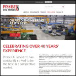 Screen shot of the Probe Oil Tools Ltd website.