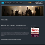 Screen shot of the Willpower Sound & Vision Ltd website.