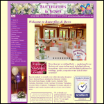 Screen shot of the Butterflies & Bows website.