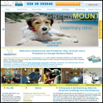 Screen shot of the Greenmount Veterinary Clinic website.