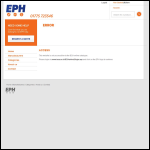 Screen shot of the E P H Supplies (Wholesale) Ltd website.