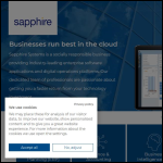 Screen shot of the Sapphire Systems plc website.