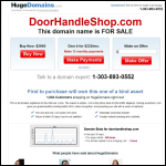 Screen shot of the Doorhandleshop.com website.