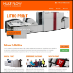 Screen shot of the Multiflow Print Ltd website.