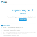 Screen shot of the Superspray website.