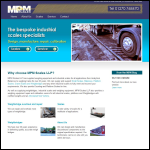 Screen shot of the M P M Scales & Fabrications website.