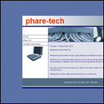 Screen shot of the Phare-Tech Ltd website.