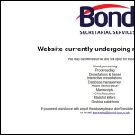 Screen shot of the Bond website.