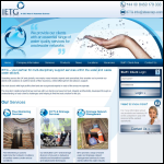 Screen shot of the Ietg plc website.