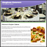 Screen shot of the Gingham Caterers website.