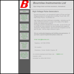 Screen shot of the Bournlea Instruments Ltd website.