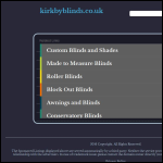 Screen shot of the Kirkby Blinds Ltd website.
