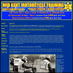 Screen shot of the Mid Kent Motorcycle Training Ltd website.