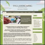 Screen shot of the TVG Landscaping website.