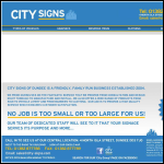 Screen shot of the City Signs Dundee website.
