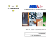 Screen shot of the Aqualite Trading Ltd website.