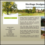 Screen shot of the Heritage Designs website.