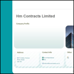 Screen shot of the H M Contracts website.