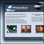 Screen shot of the Marine Drive Engineering website.