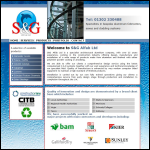 Screen shot of the S & G Aluminium Fabrications website.