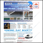 Screen shot of the Essex Flat Roofing website.