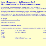 Screen shot of the Data Management & Exchange Ltd website.
