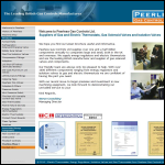 Screen shot of the Peerless Gas Controls Ltd website.