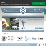 Screen shot of the Polycast Ltd website.