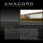 Screen shot of the Amacord Screenprint website.