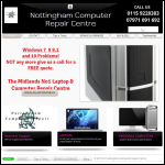 Screen shot of the Nottingham Computer Repair Centre website.
