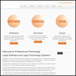 Screen shot of the Professional Technology (U K) Ltd website.