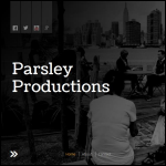 Screen shot of the Parsley Productions website.