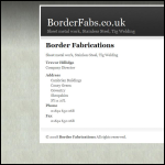 Screen shot of the Border Fabrications website.