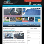 Screen shot of the Syncros Entrance Matting Systems website.