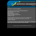Screen shot of the C S Service Engineers website.