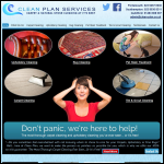 Screen shot of the Clean Plan Services Ltd website.