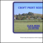 Screen shot of the Croft Print Services website.