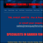 Screen shot of the Cornwall Garden Fencing website.