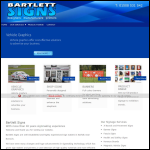 Screen shot of the Bartlett Signs & Printing website.