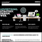 Screen shot of the Cornerstone Design & Marketing website.