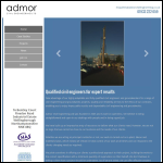 Screen shot of the Admor Civil Engineering Ltd website.
