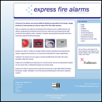Screen shot of the Express Fire Alarms Ltd website.