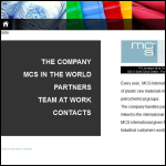 Screen shot of the M C S International website.