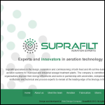 Screen shot of the Suprafilt Ltd website.