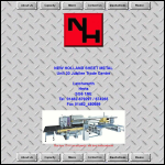 Screen shot of the New Holland Sheet Metal Co. Ltd website.