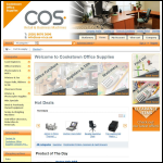 Screen shot of the Cookstown Office Supplies Ltd website.